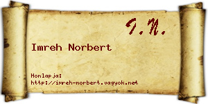 Imreh Norbert névjegykártya